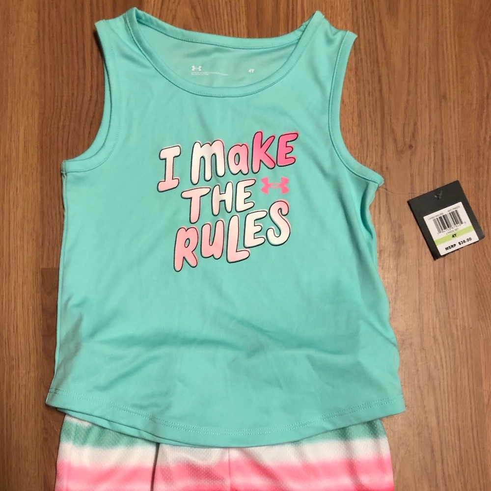 Girls Under Armour Short Set, NWT, 4t